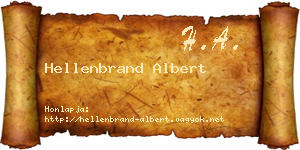 Hellenbrand Albert névjegykártya