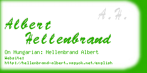 albert hellenbrand business card